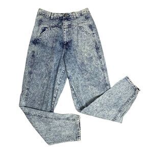 Vintage 80s Sasson Denim Jeans 26 Acid Wash High Waisted Tapered